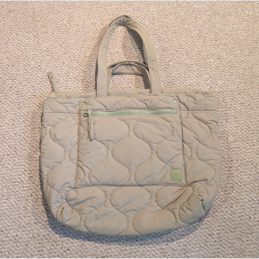 Madewell The MWL (Re)sourced Ripstop Nylon Tote Bag Quilted Edition Olive Green